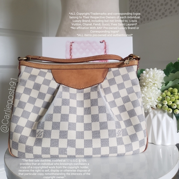 *SOLD* Authentic Pre-owned Louis Vuitton Siracusa PM Damier Azur Crossbody - Picture 3 of 16